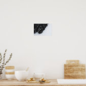 Bossen met zwarte en witte sparren en sneeuw poster (Keuken)