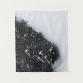 Bossen met zwarte en witte sparren en sneeuw wandkleed (Voorkant)