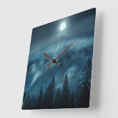 Bossen | Moonlit Forest Vierkante Klok (Hoek)