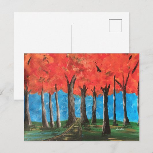 Bossen najaar briefkaart (Voorkant / Achterkant)