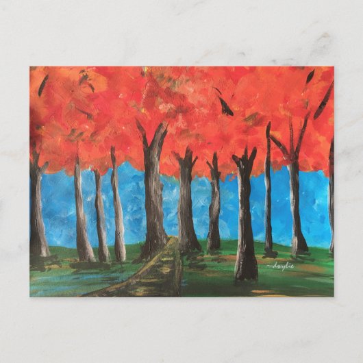 Bossen najaar briefkaart (Voorkant)