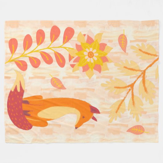 Bossen najaar fleece deken (Voorkant (Horizontaal))