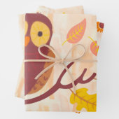 Bossen najaar inpakpapier vel (In situ)