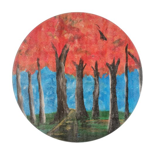 Bossen najaar snijplank (Voorkant)