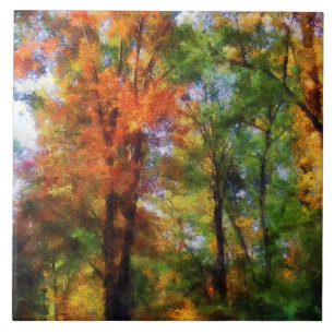 Bossen najaar tegeltje