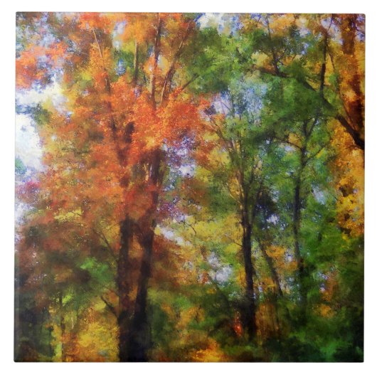 Bossen najaar tegeltje (Voorkant)
