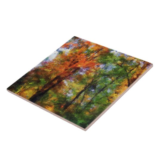 Bossen najaar tegeltje (Zijkant)