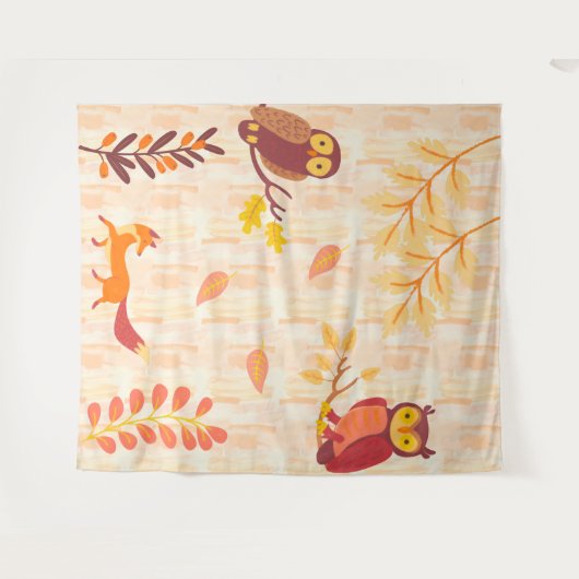 Bossen najaar wandkleed (Voorkant (horizontaal))