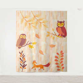 Bossen najaar wandkleed