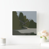 Bossen Natuur Vierkante Klok (Huis)