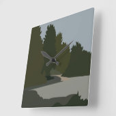 Bossen Natuur Vierkante Klok (Hoek)