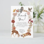 Bossen Neutraal Baby shower Bedankkaart (Staand voorkant)