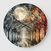 Bossen onder volle maan grote klok (Voorkant)