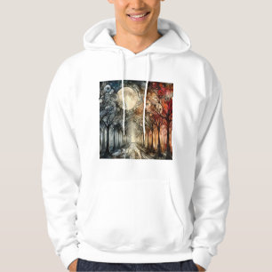 Bossen onder volle maan hoodie