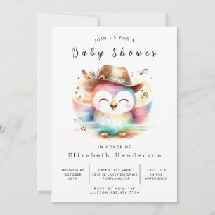 Bossen Online Uil Baby shower Kaart