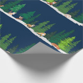 Bossen op de marine cadeaupapier (Hoek)