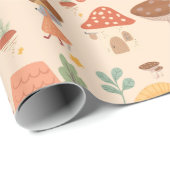 Bossen paddenstoel cadeaupapier (Rol Hoek)