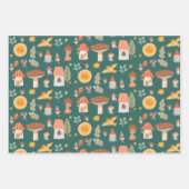 Bossen paddenstoel inpakpapier vel (Voorkant 2)