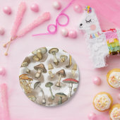 bossen paddenstoelen papieren bordje (Feest)