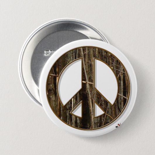 Bossen Peace Button (Voorkant /achterkant)