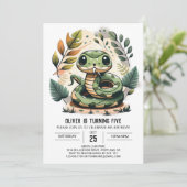 Bossen Python Feest Verjaardag Kaart (Staand voorkant)