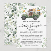 Bossen rijden door Baby shower Kaart (Voorkant / Achterkant)