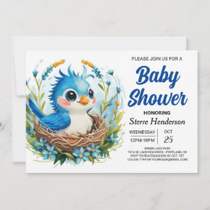 Bossen Songbird Bird Boy Baby shower Kaart