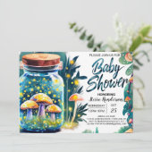 Bossen Toadstool Baby shower Kaart (Staand voorkant)