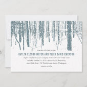 © Bossen Trees Forest Winter Wedding Kaart (Voorkant)
