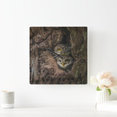 Bossen | Twee Eigenaars die kijken Vierkante Klok (Huis)