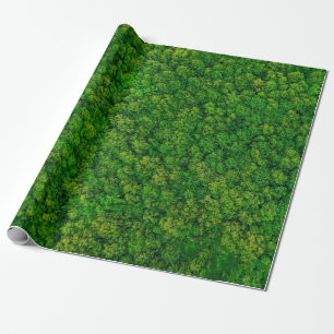 Bossen uitzicht van bovenaf, bovengrondse uitzicht cadeaupapier
