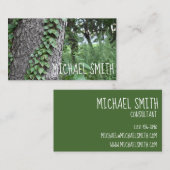 Bossen van de groene boomstam Ivy Park Natuur Foto Visitekaartje (Voorkant / Achterkant)