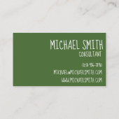 Bossen van de groene boomstam Ivy Park Natuur Foto Visitekaartje (Achterkant)