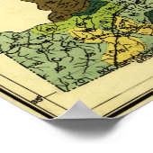 Bossen van de Westerne North CarolinaPanoramic Map Poster (Hoek)