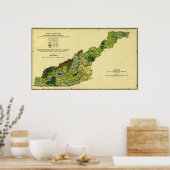 Bossen van de Westerne North CarolinaPanoramic Map Poster (Keuken)