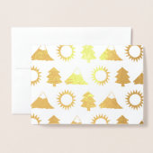 Bossen van de zonnebergbomen in de buitenlucht voo folie kaarten (Voorkant met envelop)
