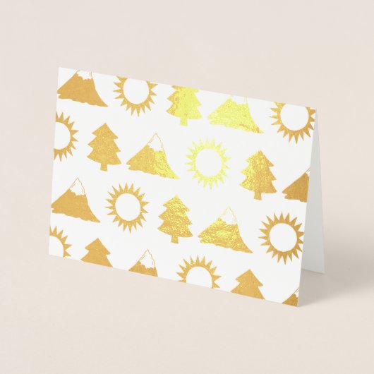 Bossen van de zonnebergbomen in de buitenlucht voo folie kaarten (Voorkant)