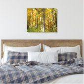 Bossen van geelbladeren Autumn Landschap Canvas Afdruk (Insitu (Slaapkamer))