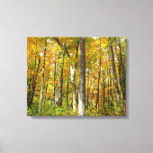 Bossen van geelbladeren Autumn Landschap Canvas Afdruk (Voorkant)