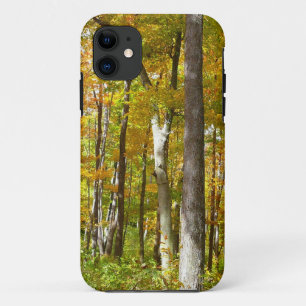 Bossen van geelbladeren Autumn Landschap iPhone 11 Hoesje