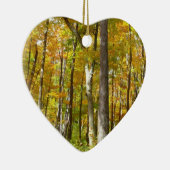 Bossen van geelbladeren Autumn Landschap Keramisch Ornament (Rechts)