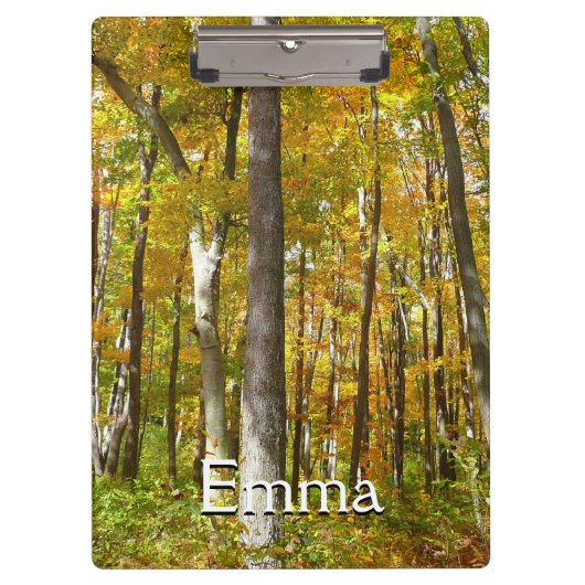 Bossen van geelbladeren Autumn Landschap Klembord (Voorkant)