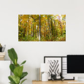 Bossen van geelbladeren Autumn Landschap Poster (Thuiskantoor)