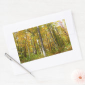 Bossen van geelbladeren Autumn Landschap Rechthoekige Sticker (Envelop)