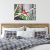 Bossen van kardinale lente canvas afdruk (Insitu (Slaapkamer))