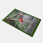 Bossen van kardinale lente deurmat (Schuin)