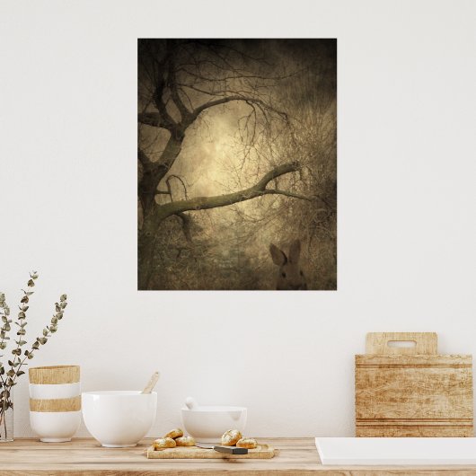 Bossen van konijnen poster (Keuken)