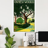 Bossen van Oxhey door Edward McKnight Kauffer Poster (Thuiskantoor)