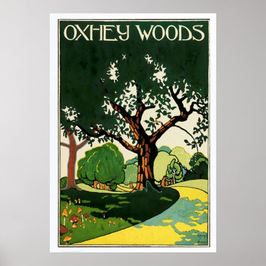Bossen van Oxhey door Edward McKnight Kauffer Poster (Voorkant)