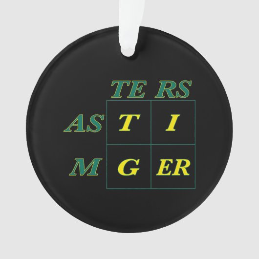 Bossen van tijgergeit ornament (voorkant)